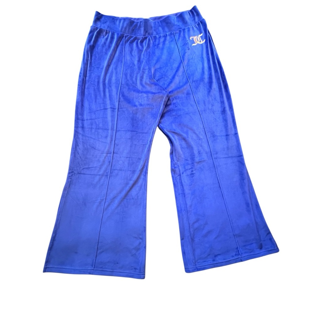 Juicy Couture Blue Velour Track Lounge Pants Women’s XL EUC